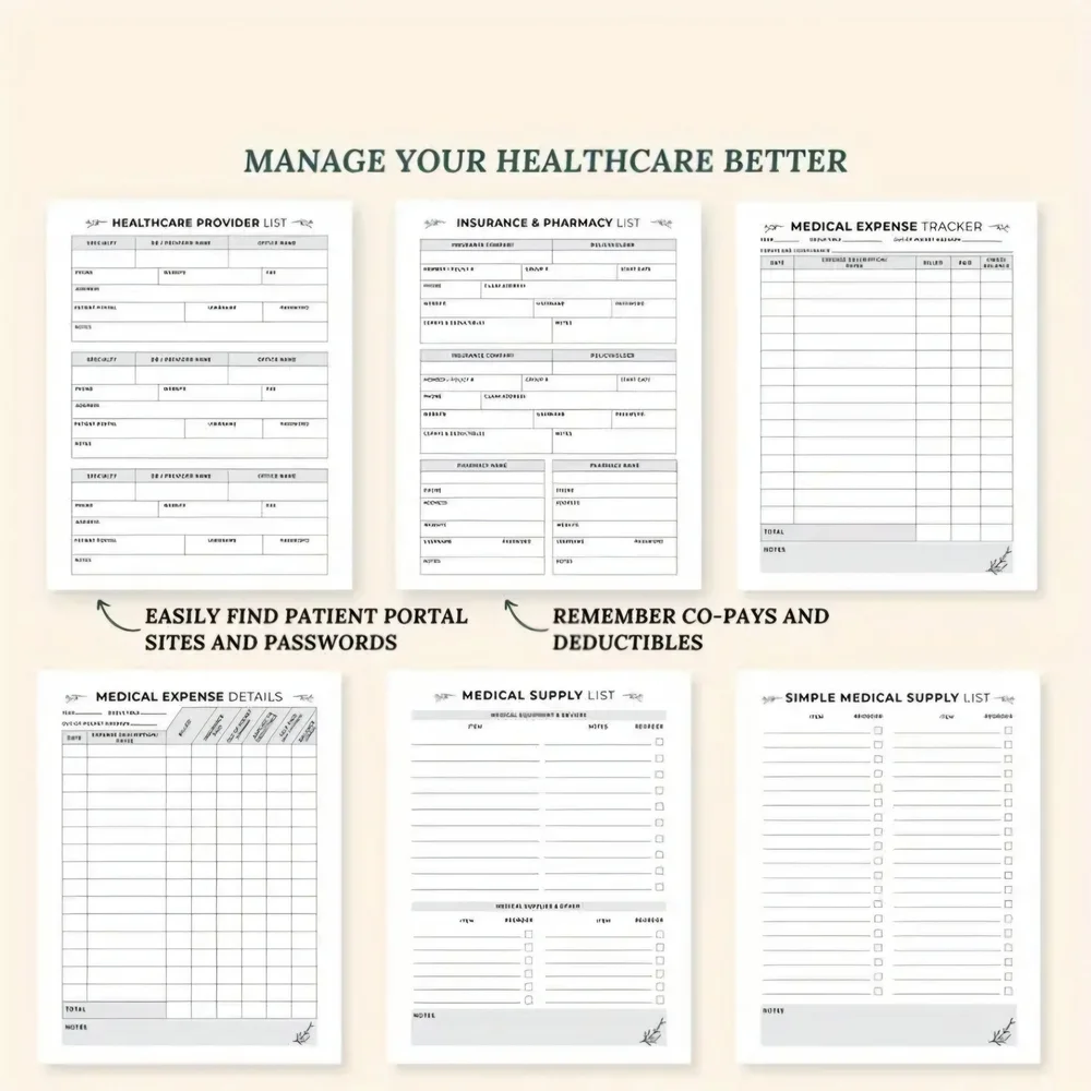 Chronic Illness Medical Binder - Blue